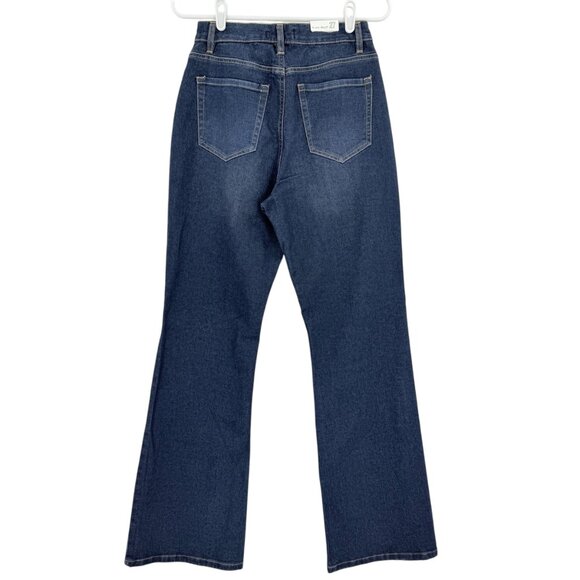 Black Tape Women's Maya Relaxed Flare High Rise Stretch Blue Jeans Size 27 NWOT - Picture 2 of 10